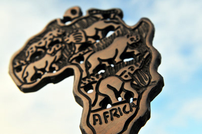 Africa Map KeyChain Photo