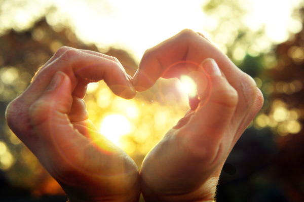 Heart shaped hands photo