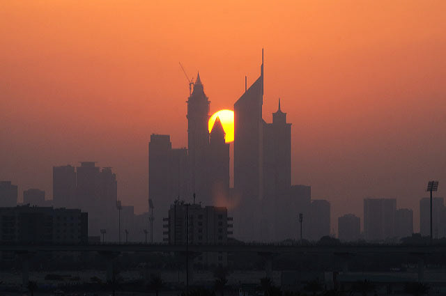 Dubai City sunrise photo