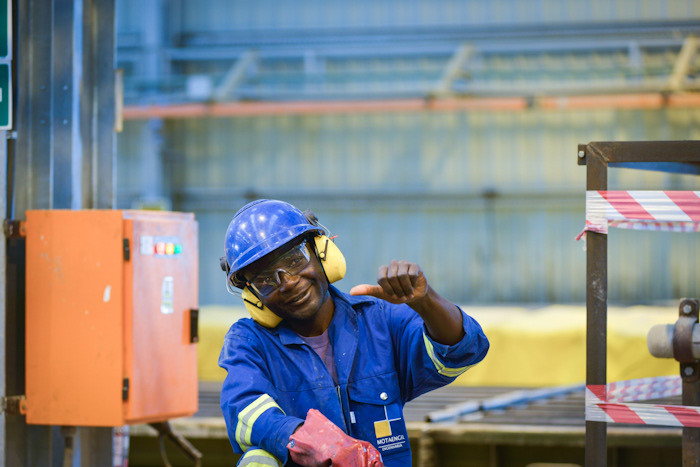 Nacala Railway construction worker