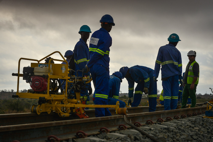 Nacala Railway construction workers