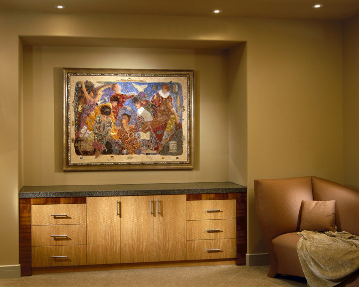 Custom built-in credenza