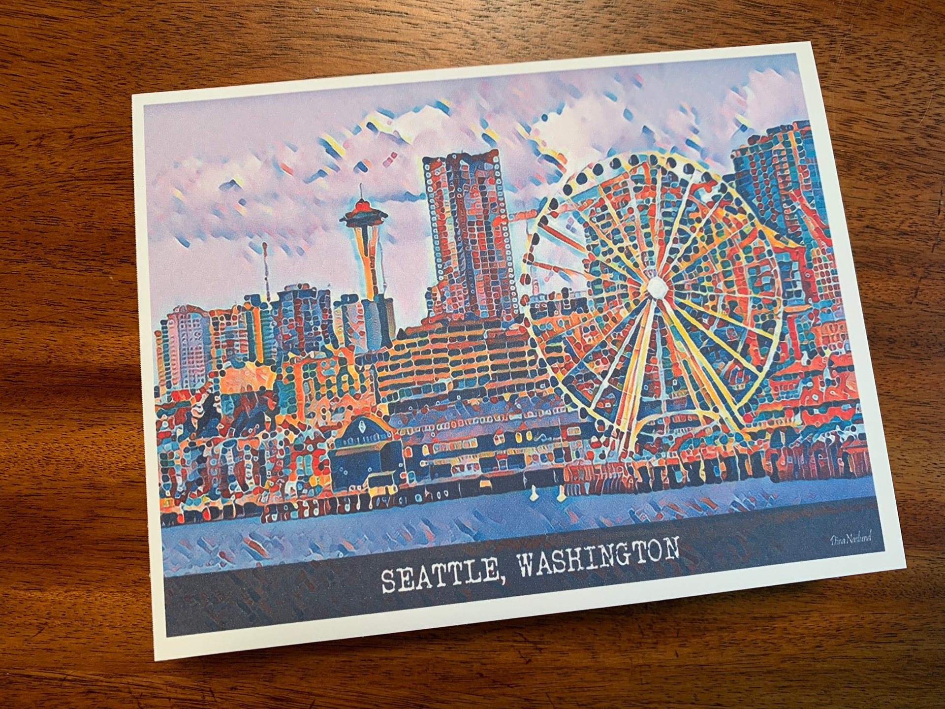 Seattle Abstract Card
