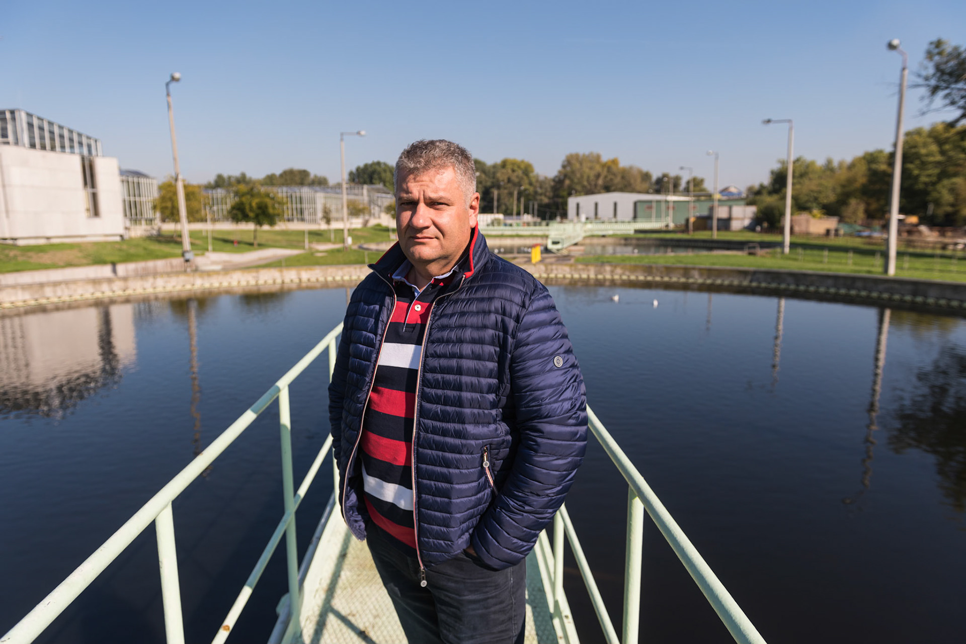 FCSM Dél-Pesti Szennyvíztisztító telep - pálmaház - Barabás Győző Ferencz, a FCSM környezetgazdálkodási igazgatója