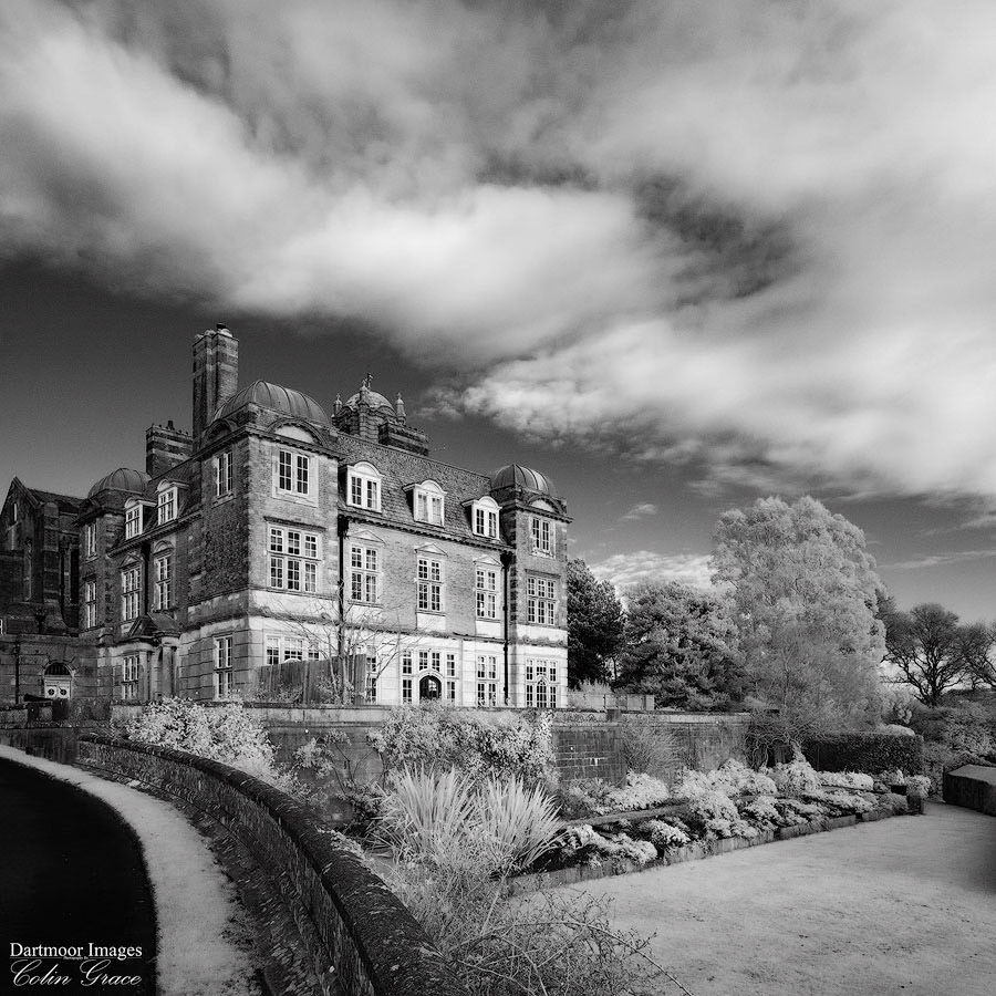 The Captains residence at Britannia Royal Navy College in Dartmouth, Devon. Photographed using an infra red converted camera.