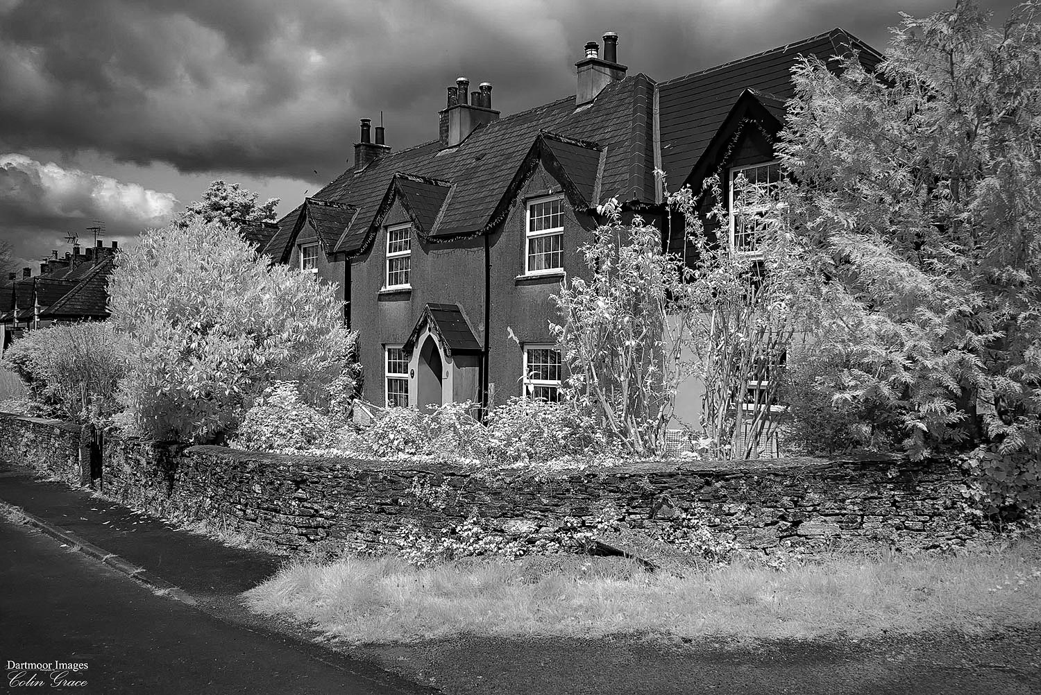 A row of cottages along Hele Close in the small south Devon village of Bickleigh.
