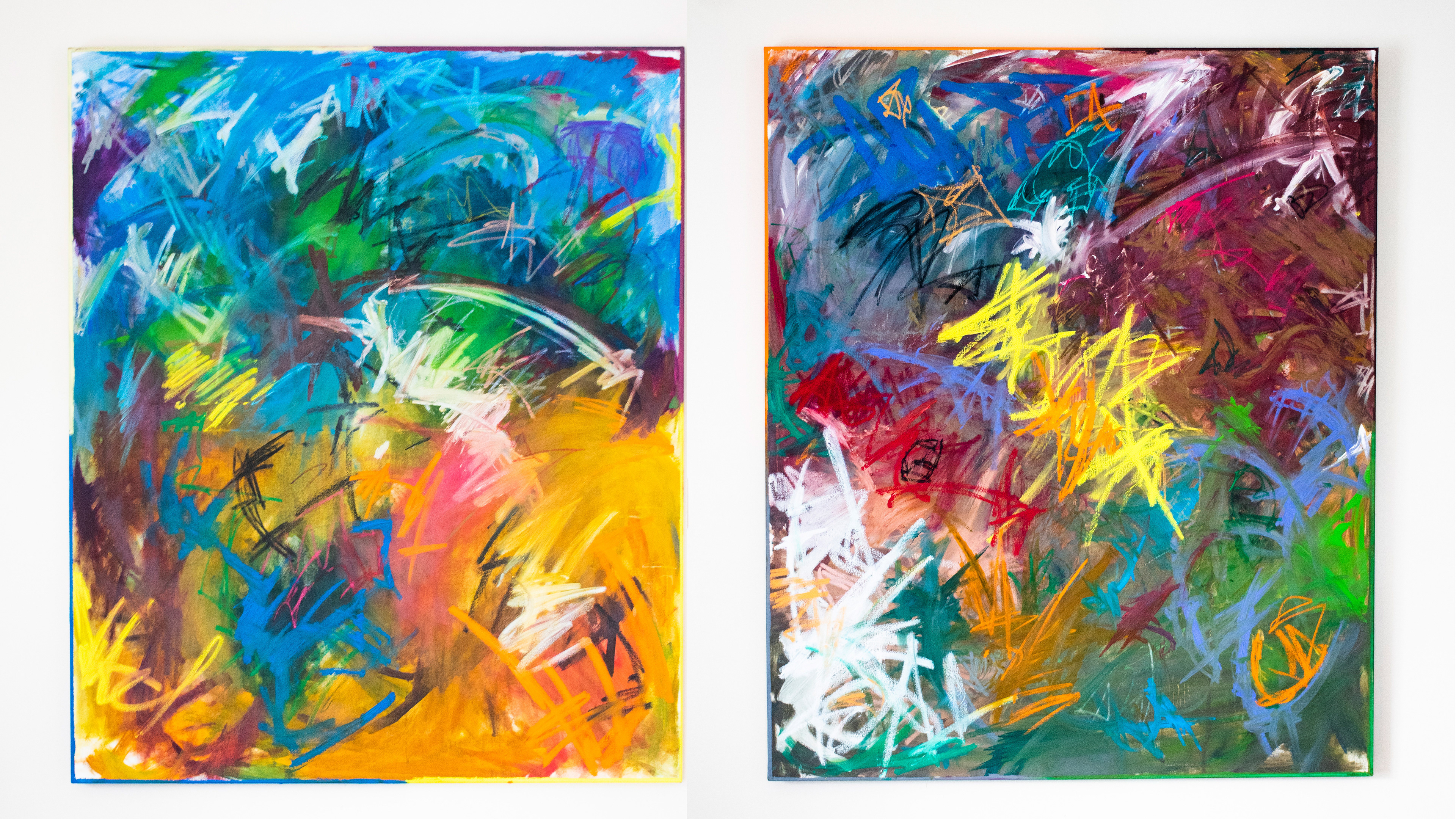 Rain - Forest (Diptych) - Oil Paint  on Canvas  200 x 120 CM - 2023
