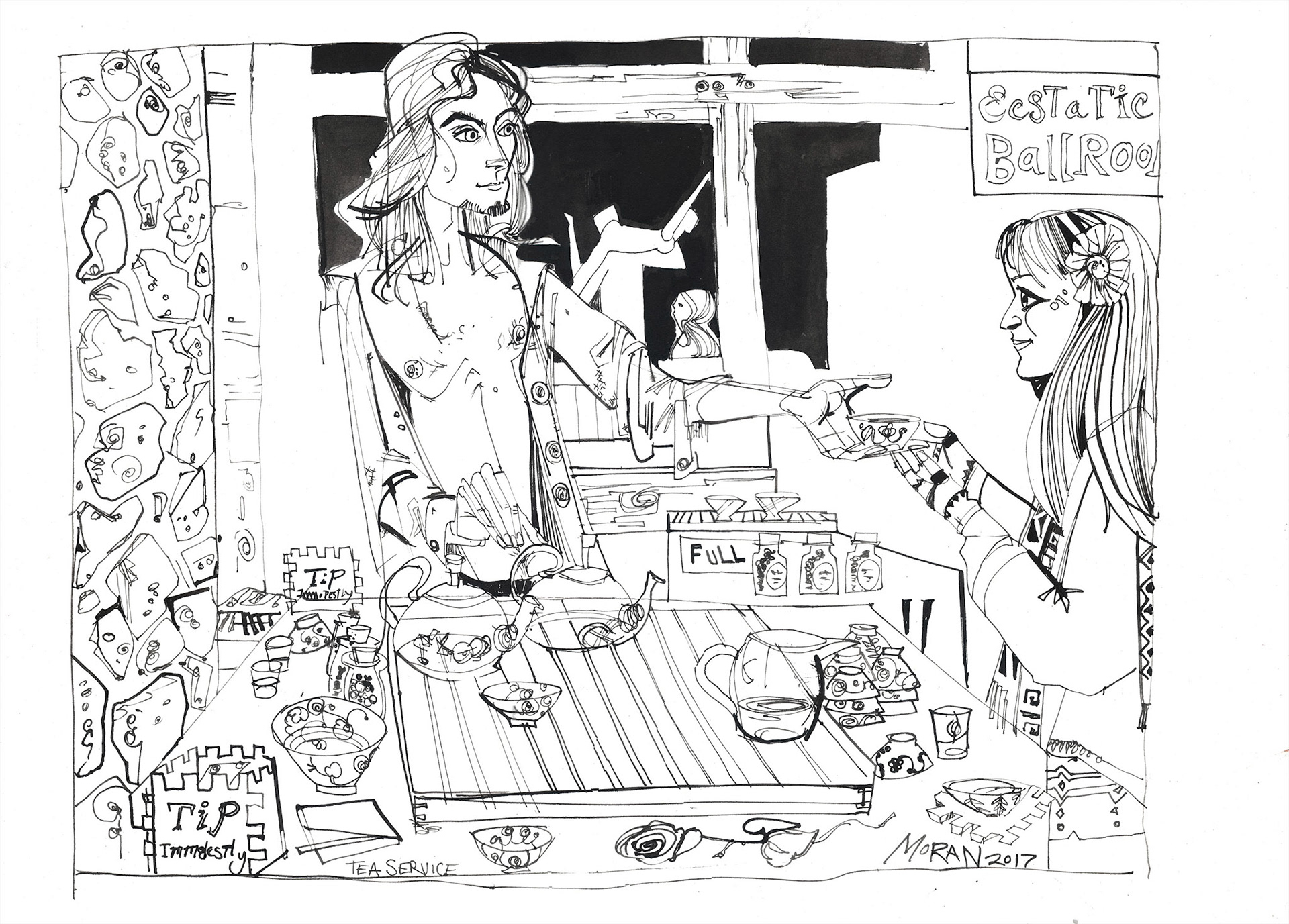 Steven and Olive with Tea