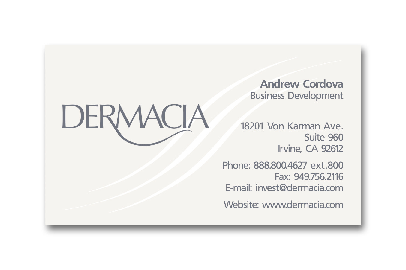 Business Card and Logo Design for Dermacia