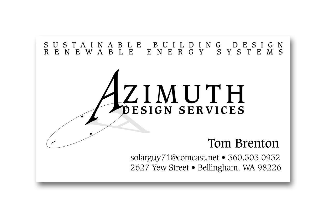 Business Card Design for Azimuth Design Services