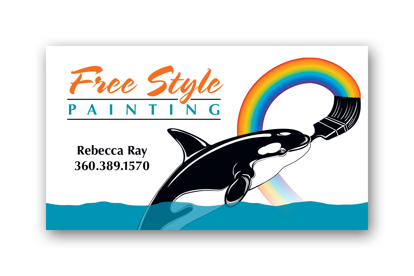 Business Card Design for Free Style Painting