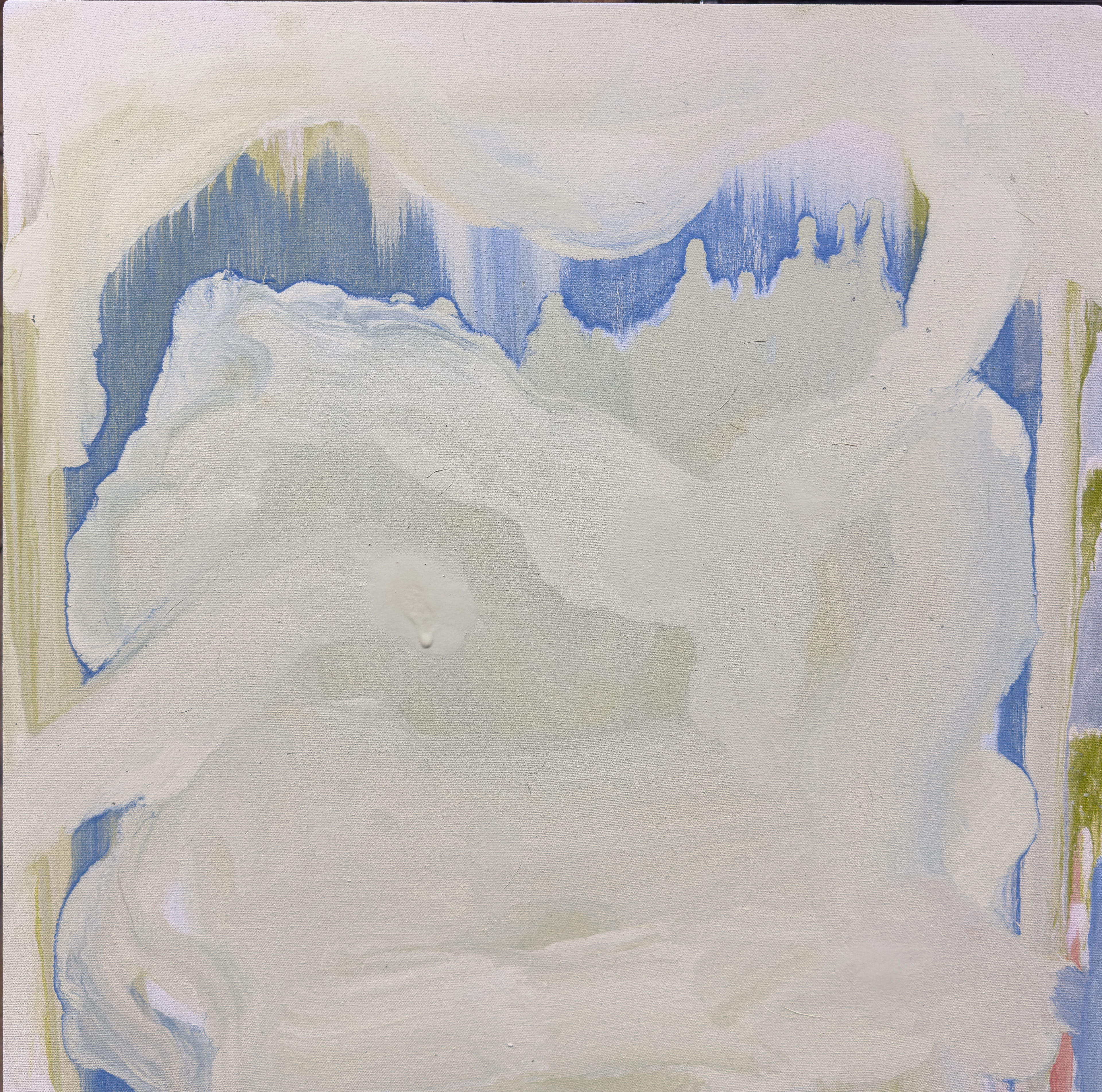 Incident at the fluorite candy factory, oil on canvas panel, 24 x 24 in.