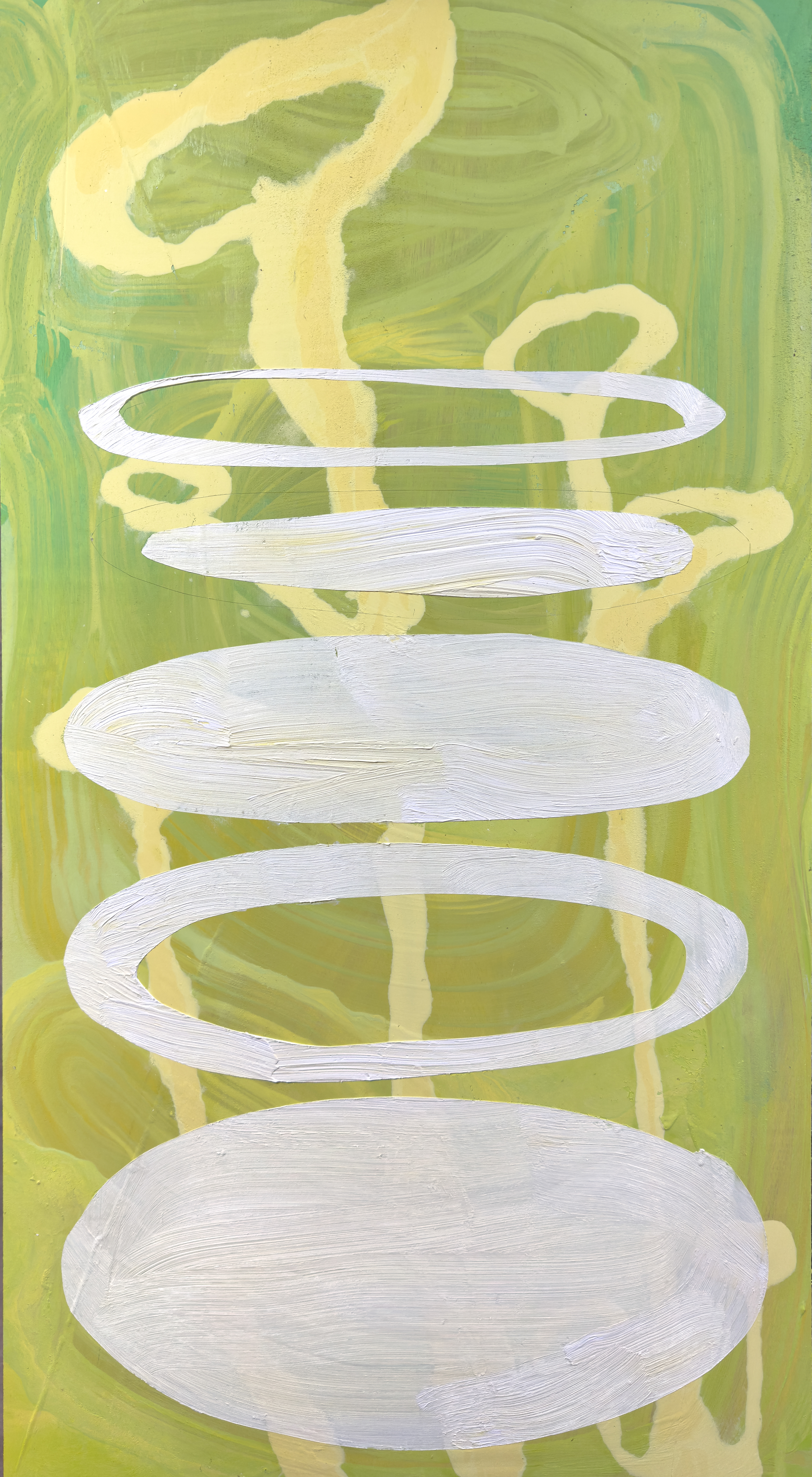 Wildflowers, oil on panel, 47 x 24 in.