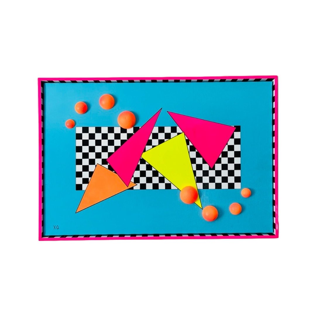 neoDream. | 24 x 36 Mixed Media on Canvas. Hand Built Frame