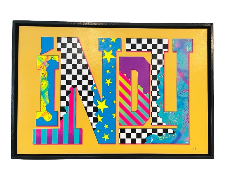 velocity. | 24 x 36 Mixed Media on Canvas. Hand Built Frame