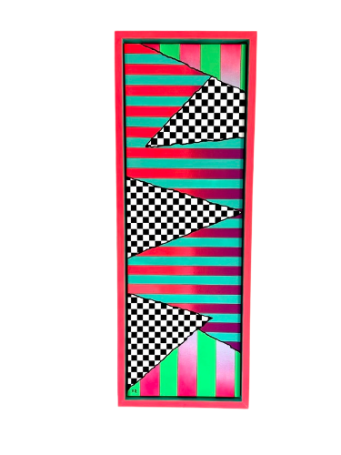 prismDrift. | 12x36 Mixed Media on Canvas. Hand built frame.