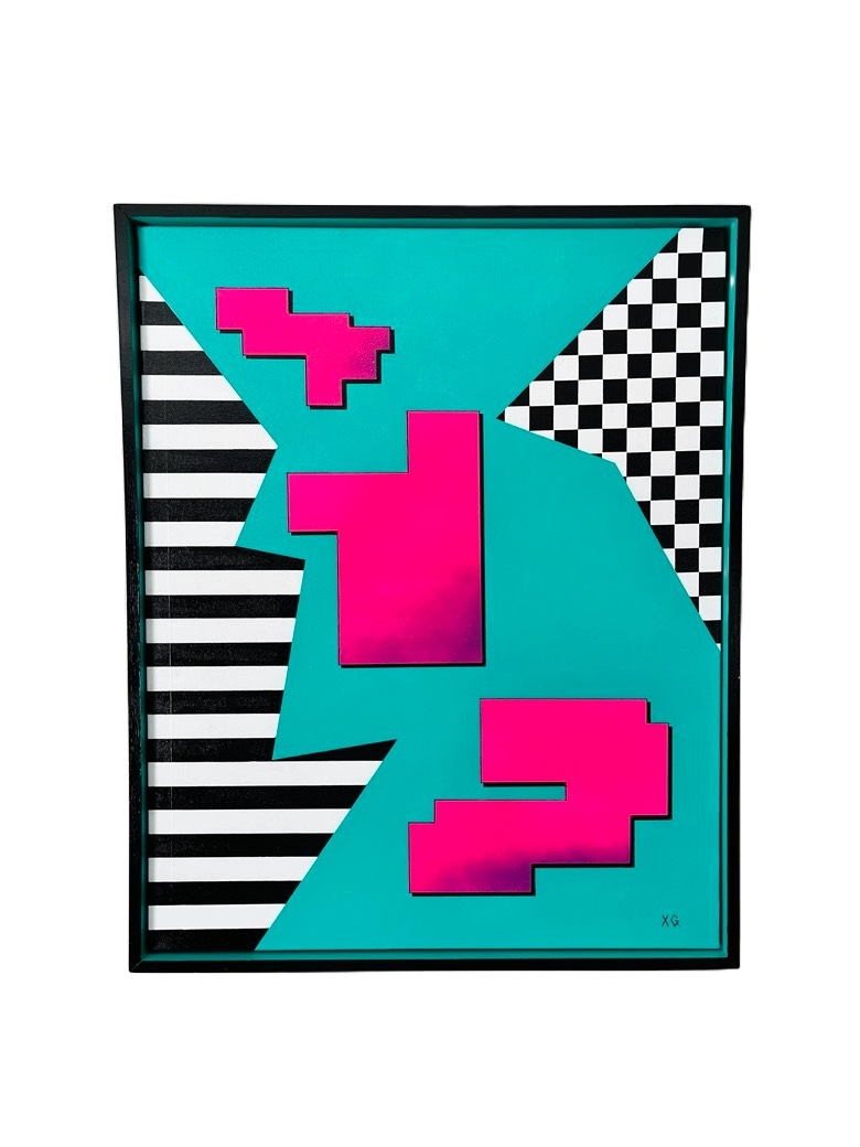 paraDox. | 24 x 30 Mixed Media on Canvas. Hand Built Frame