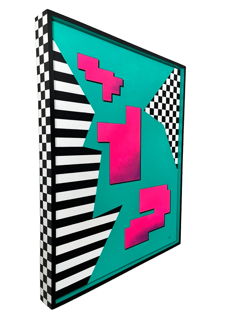 paraDox. | 24 x 30 Mixed Media on Canvas. Hand Built Frame