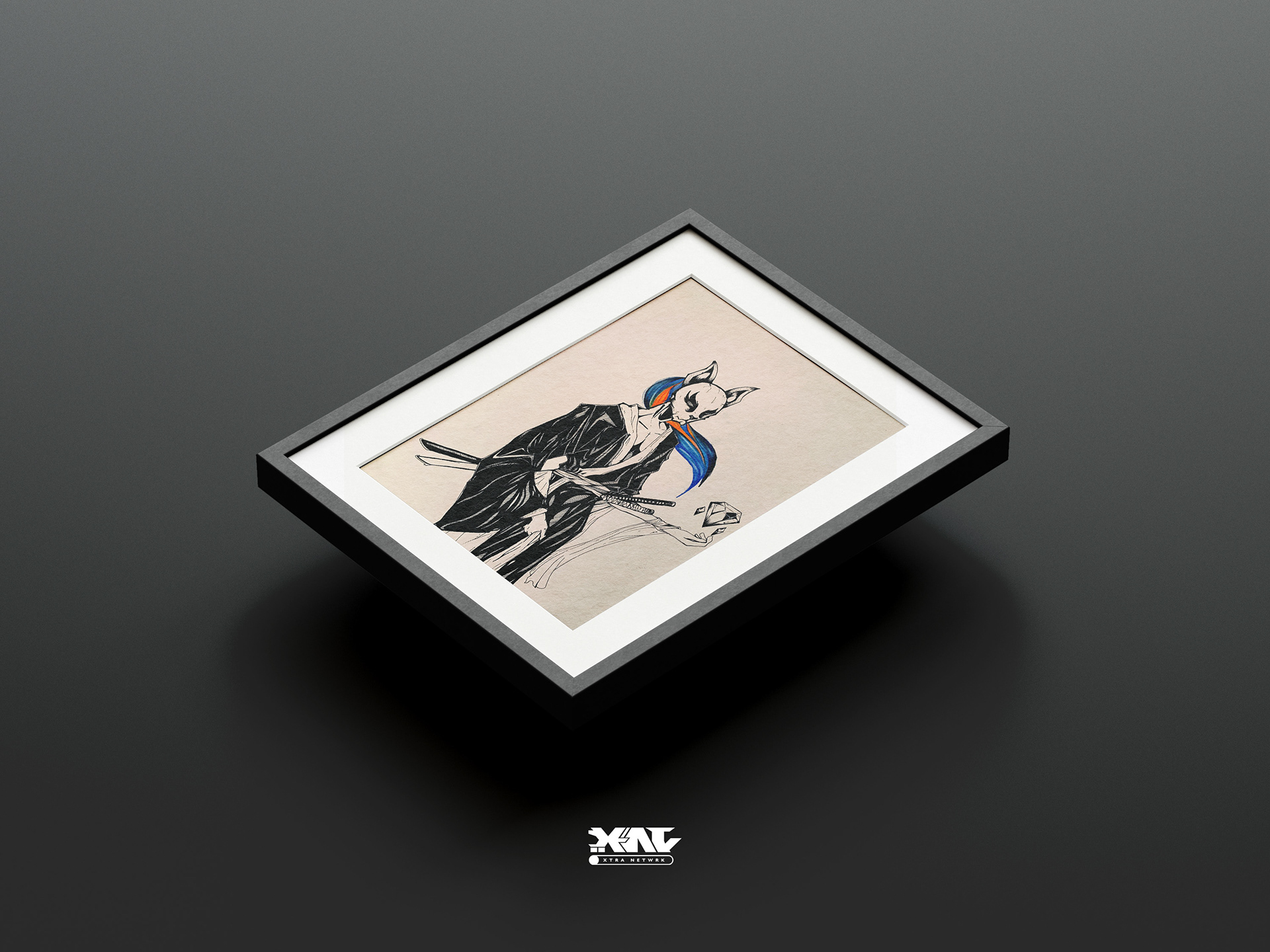 11in x 14inch - Pen & ink/Prisma color