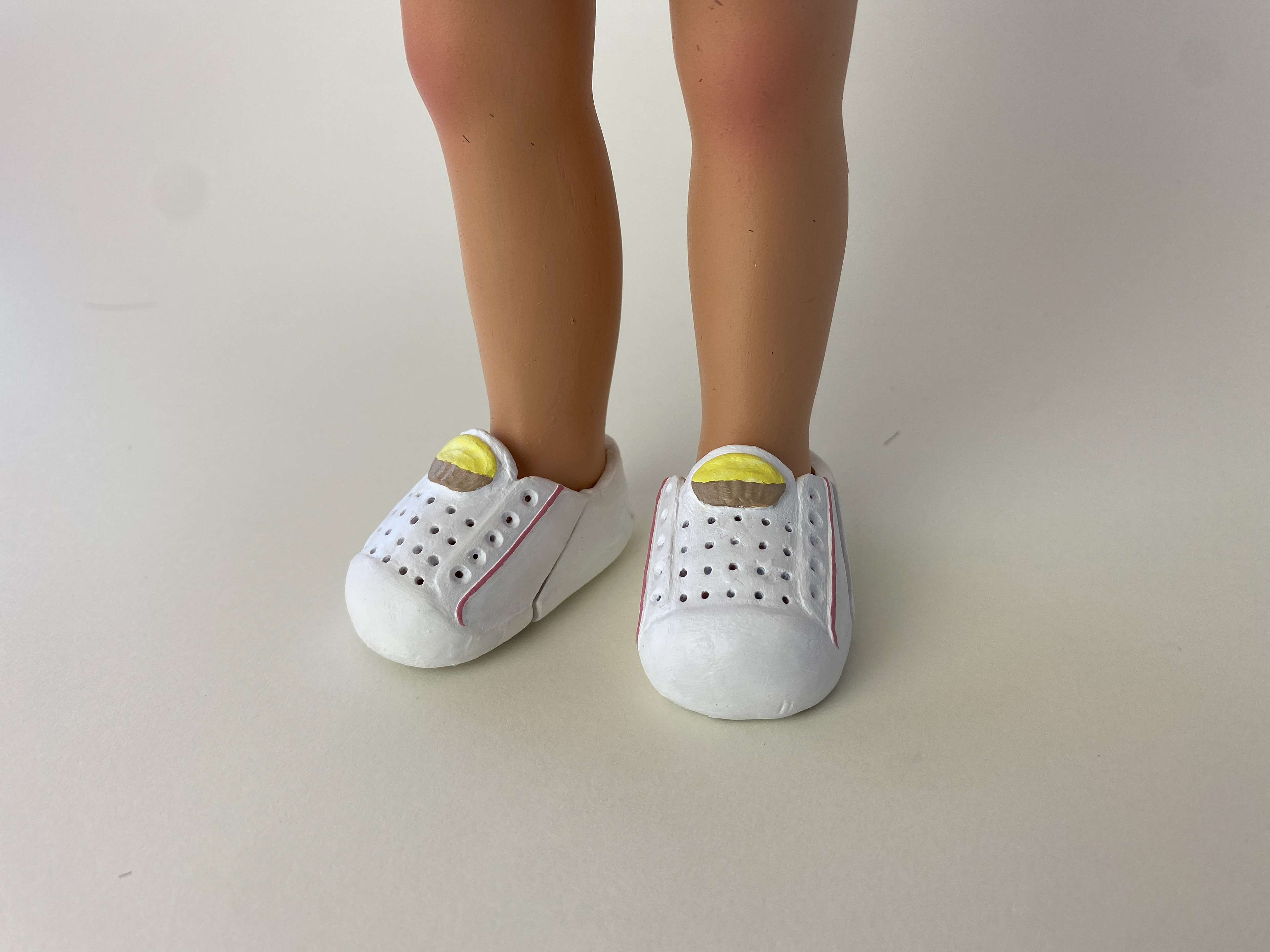 Hand-made custom egg tart shoes for prototype