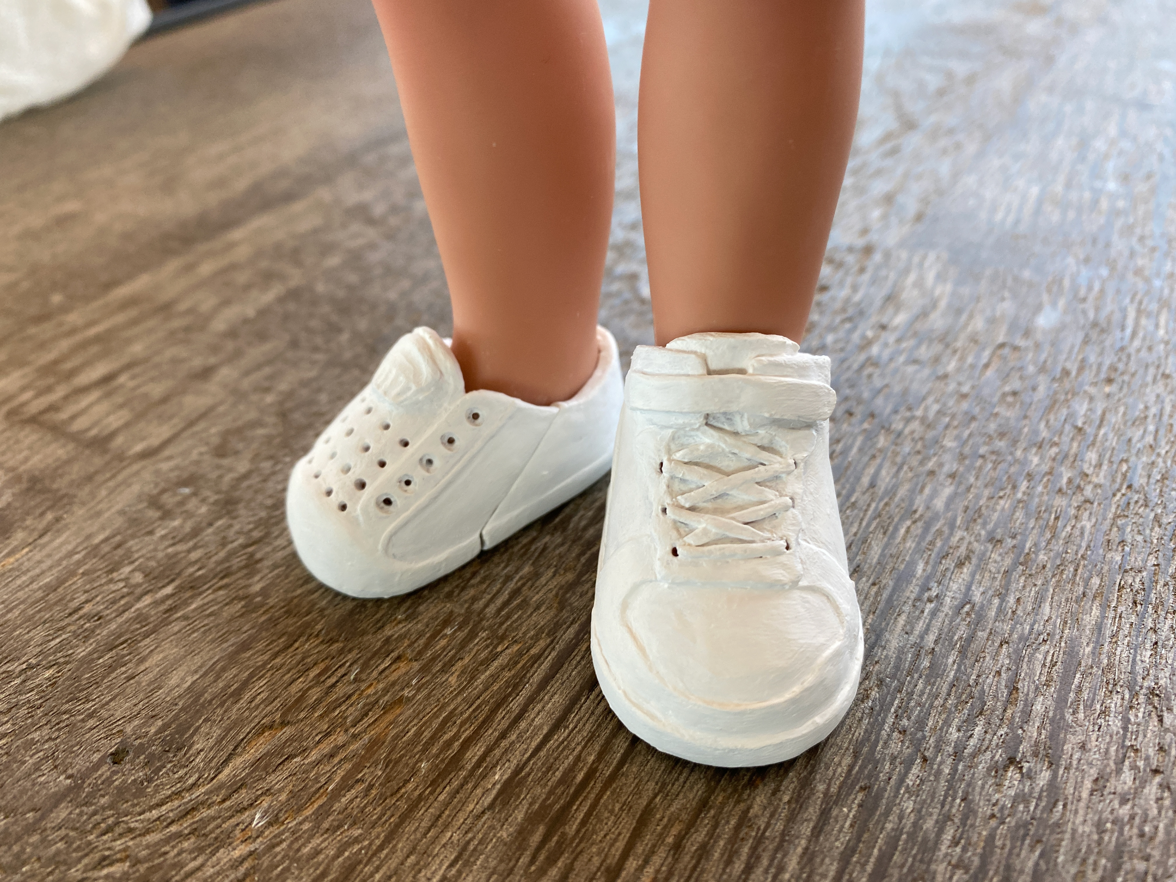 Hand-sculpted custom shoes for prototype