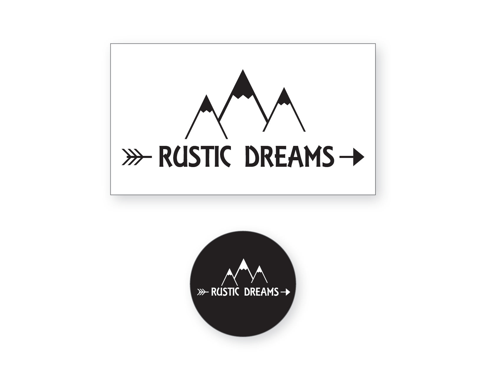 Rustic Dreams - logo created to brand start up company.