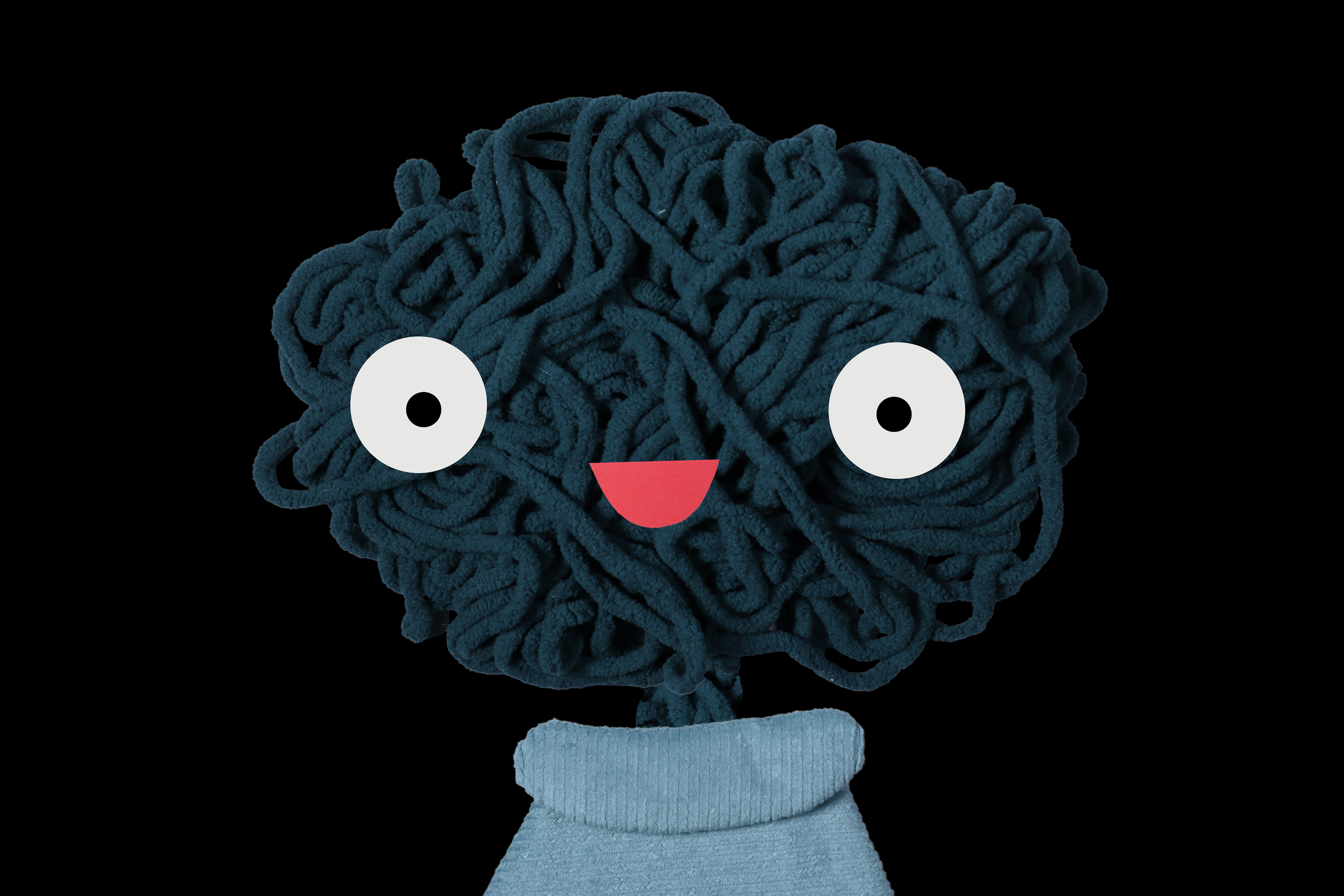 "Yarn Boy" - Yarn, Paper, Digital, 2022