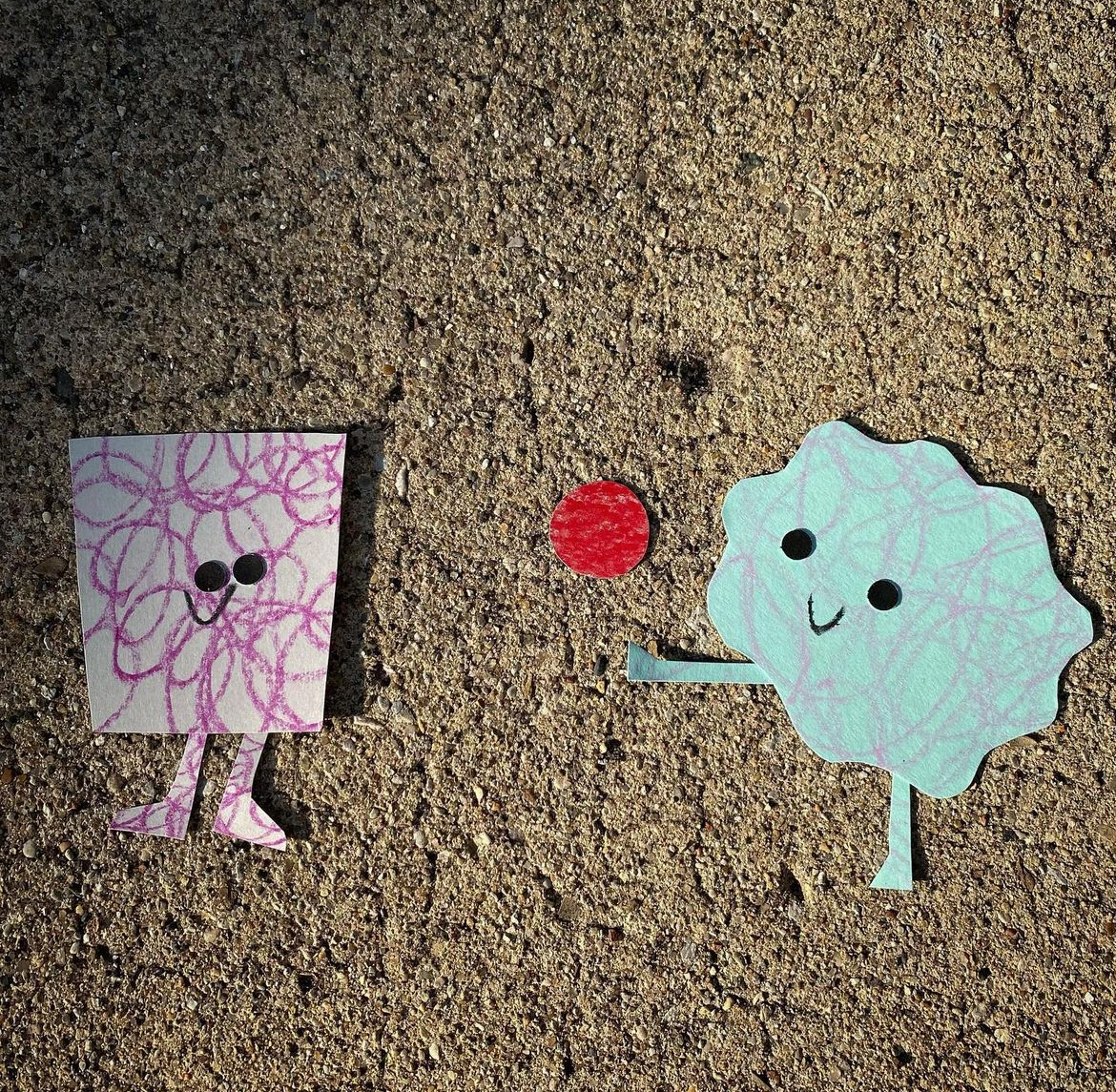 "Kick & Flip" - Paper, Crayon, Digital, 2021