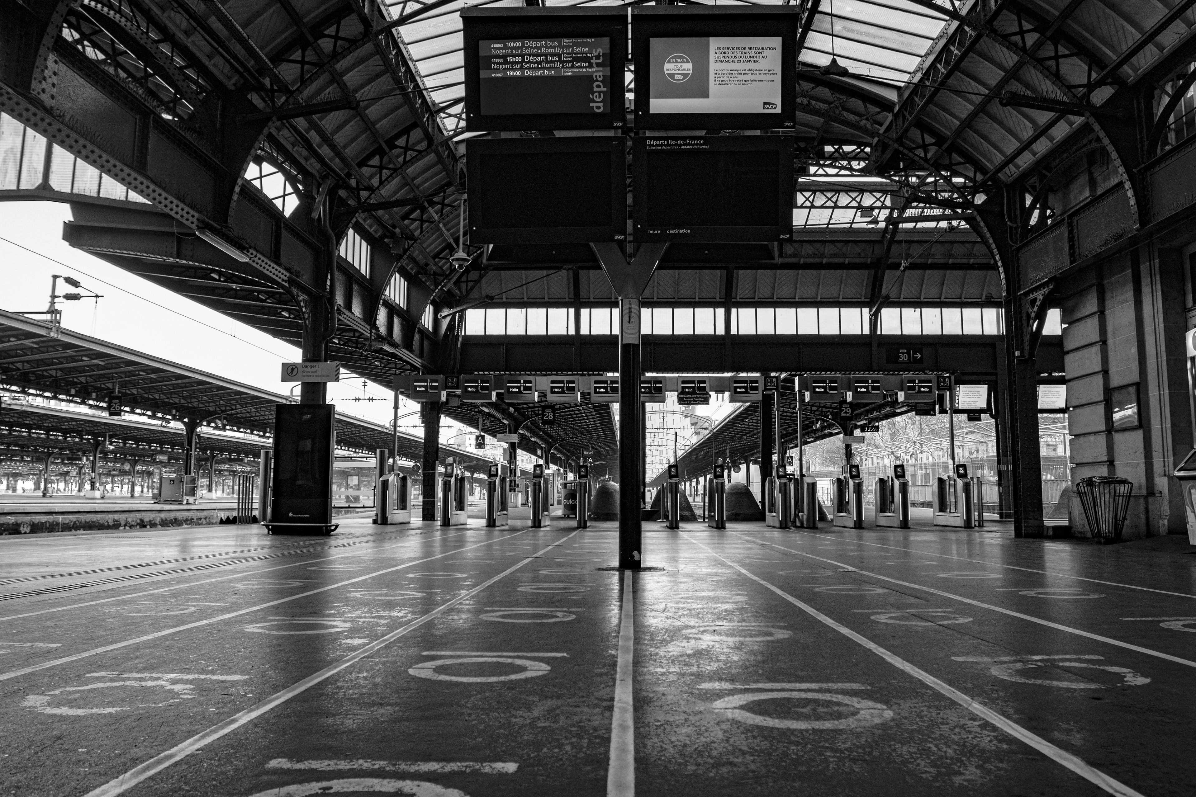 Ecrans gare de l'Est