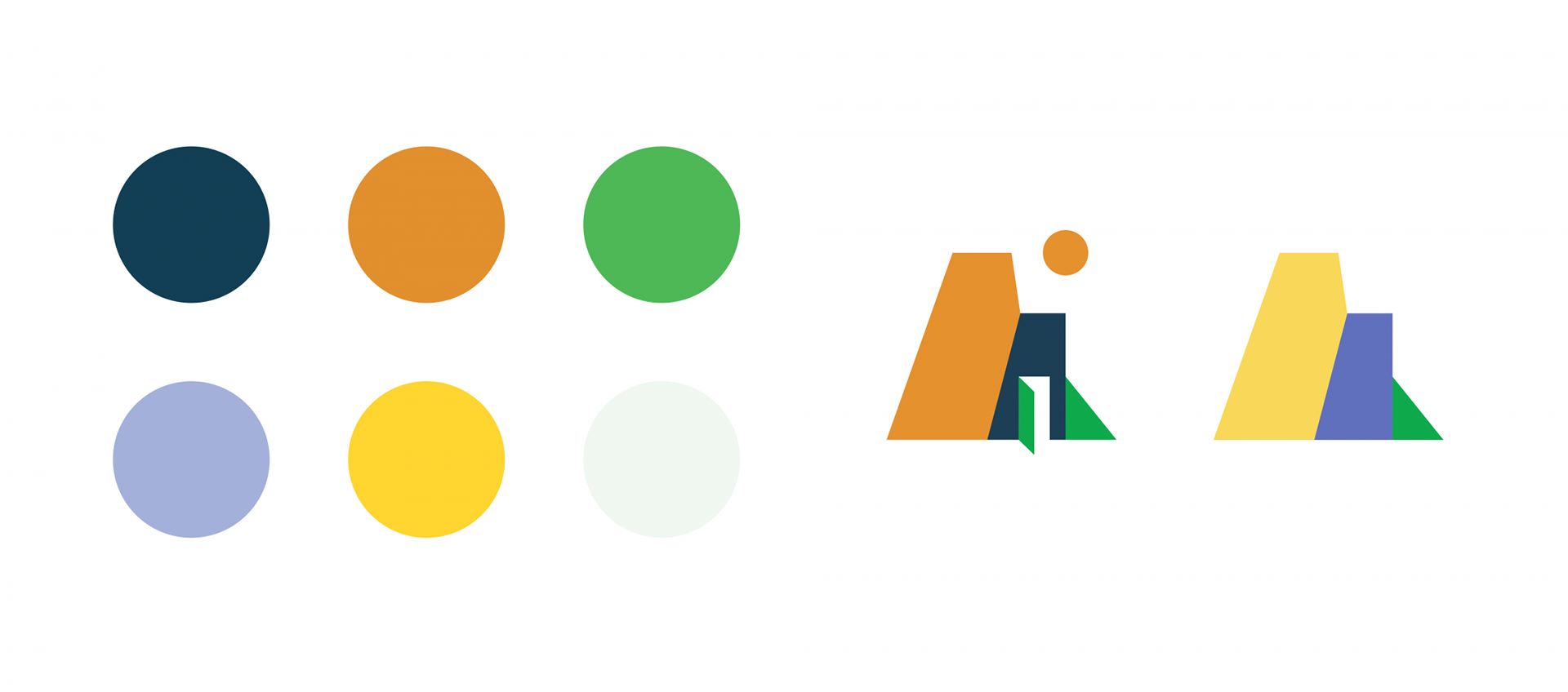 Colour Palette, Logo Icon, Brand Shapes