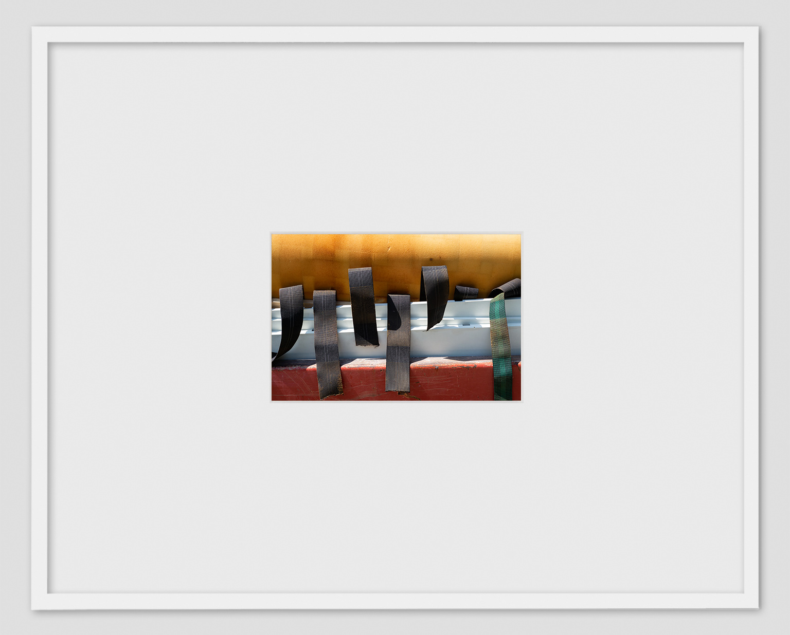  Straps and foam  Pigment print, framed with museum glass  8 x 12 cm in 28 x 35 cm  2023
