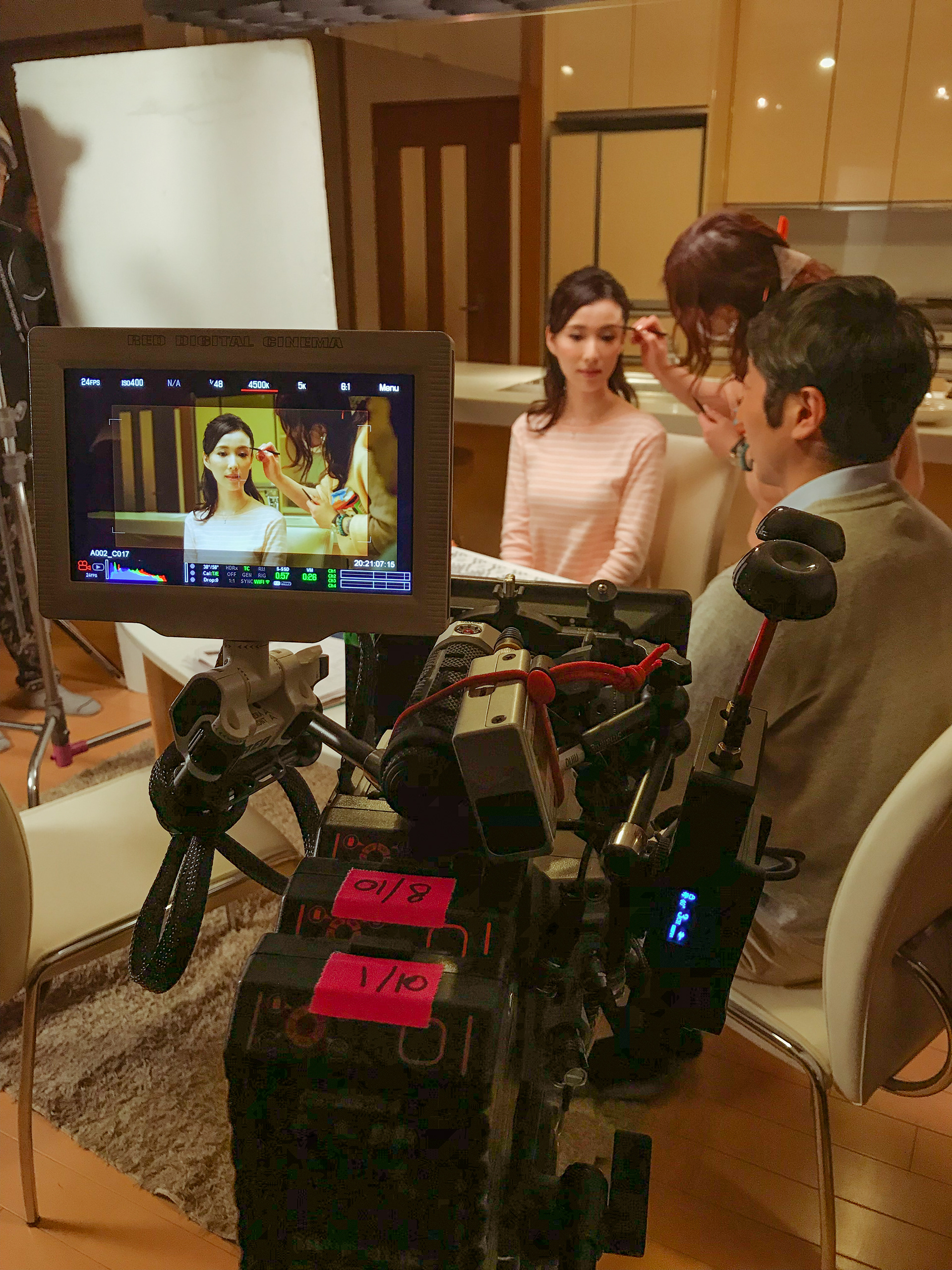 Our talented Make-up at work.