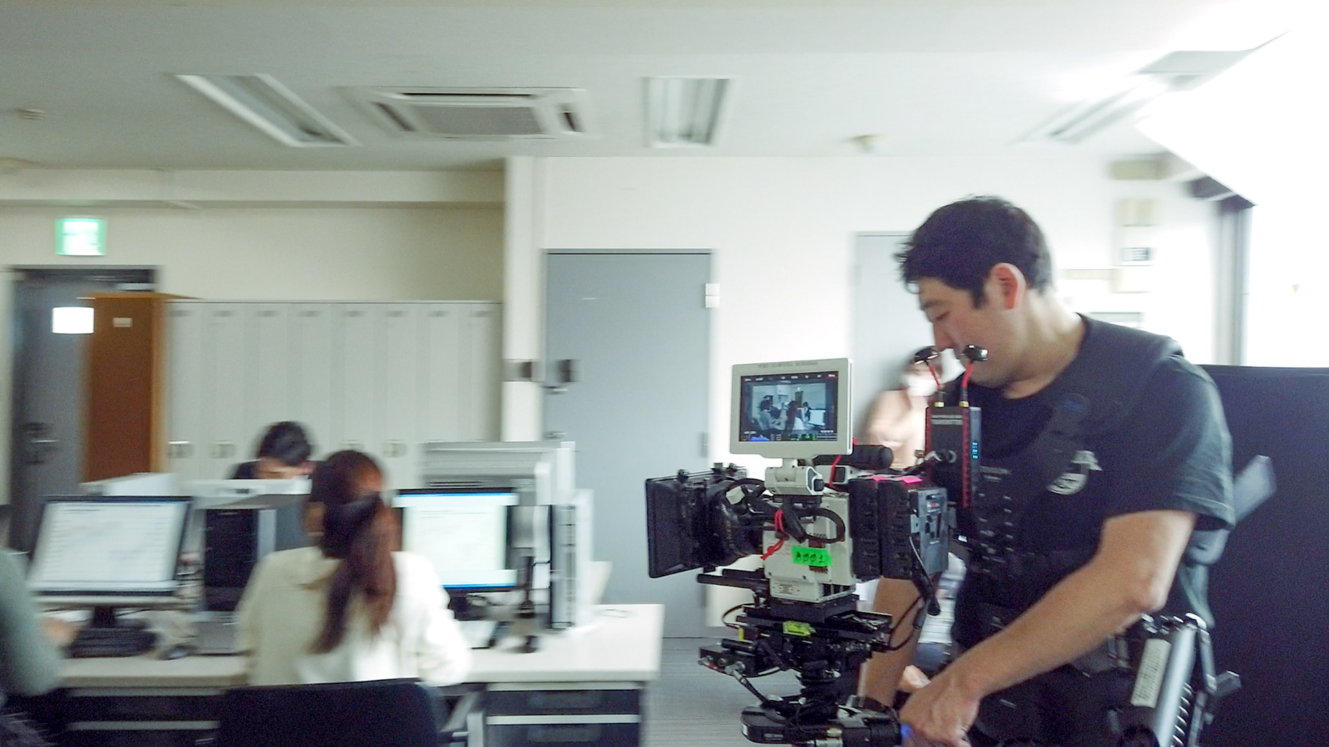 SteadyCam Operator Tetsuo Suzuki in action.