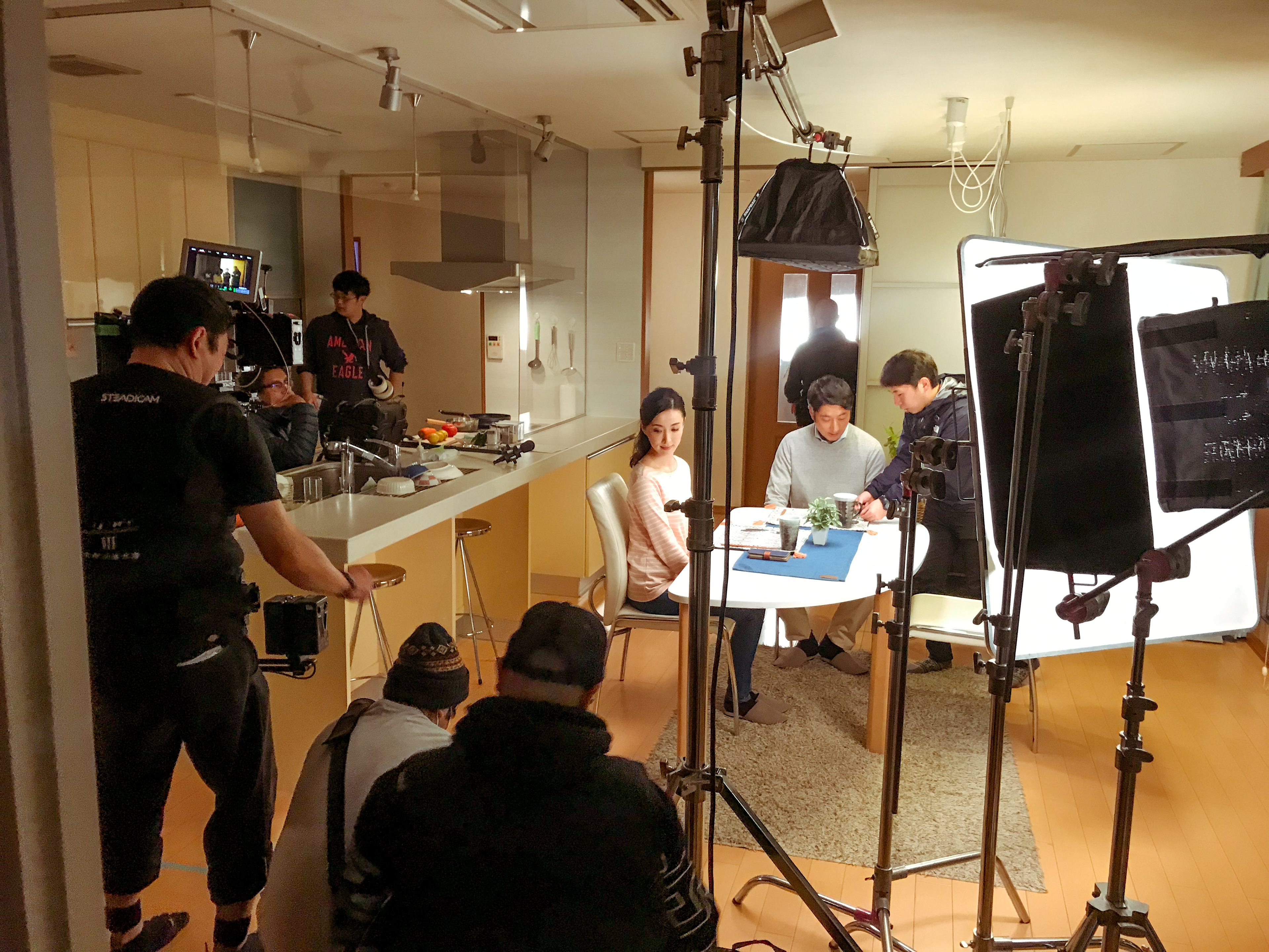 Setting up the next shot.