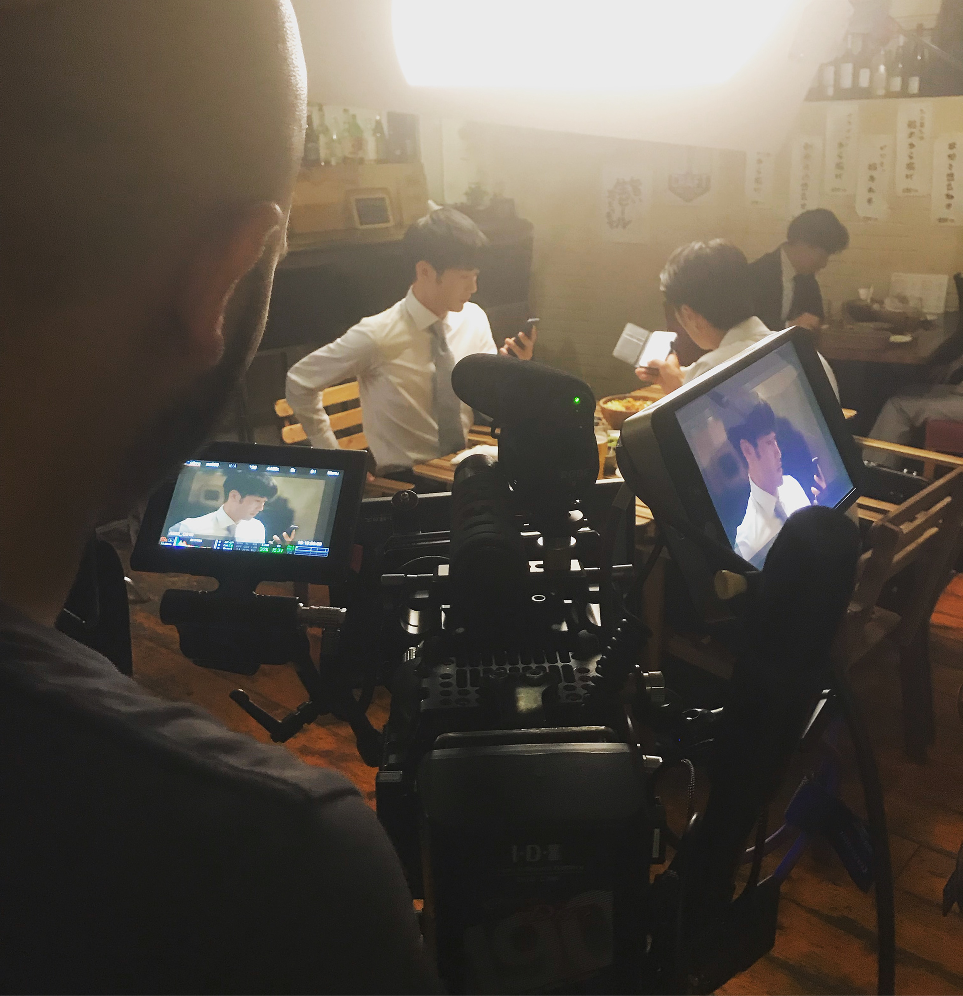 Getting the shot with DOP Hans bobanovits.