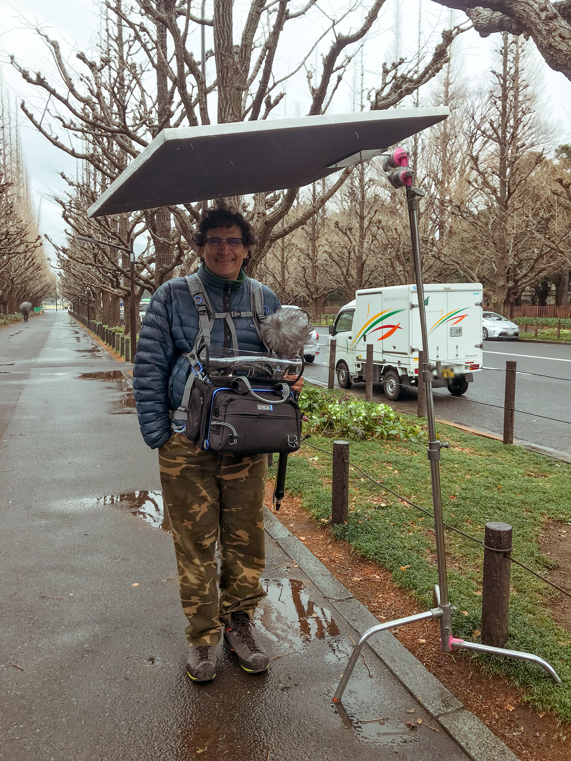 Our awesome sound mixer, Giles.
