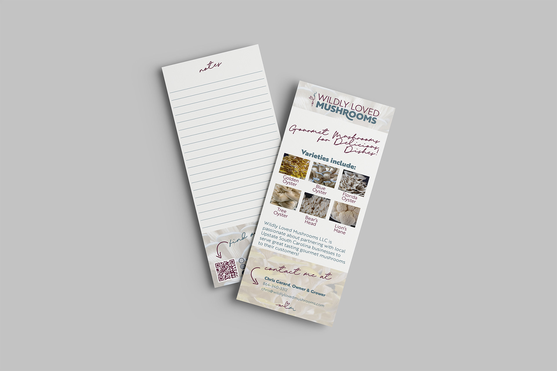 rack card design on mockup