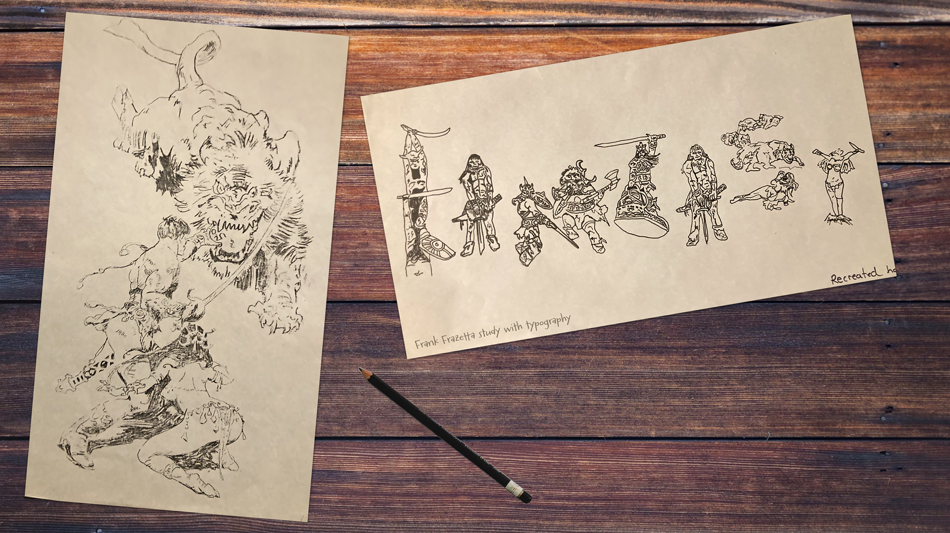 ketches for a tattoo design