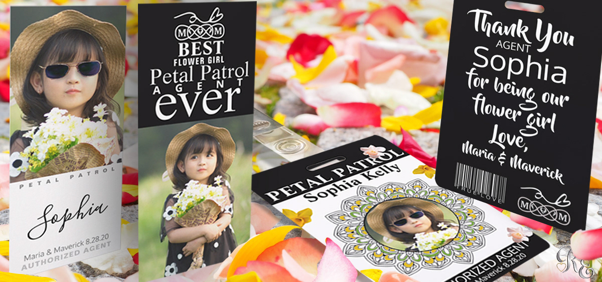 flower girl keepsake photo cards