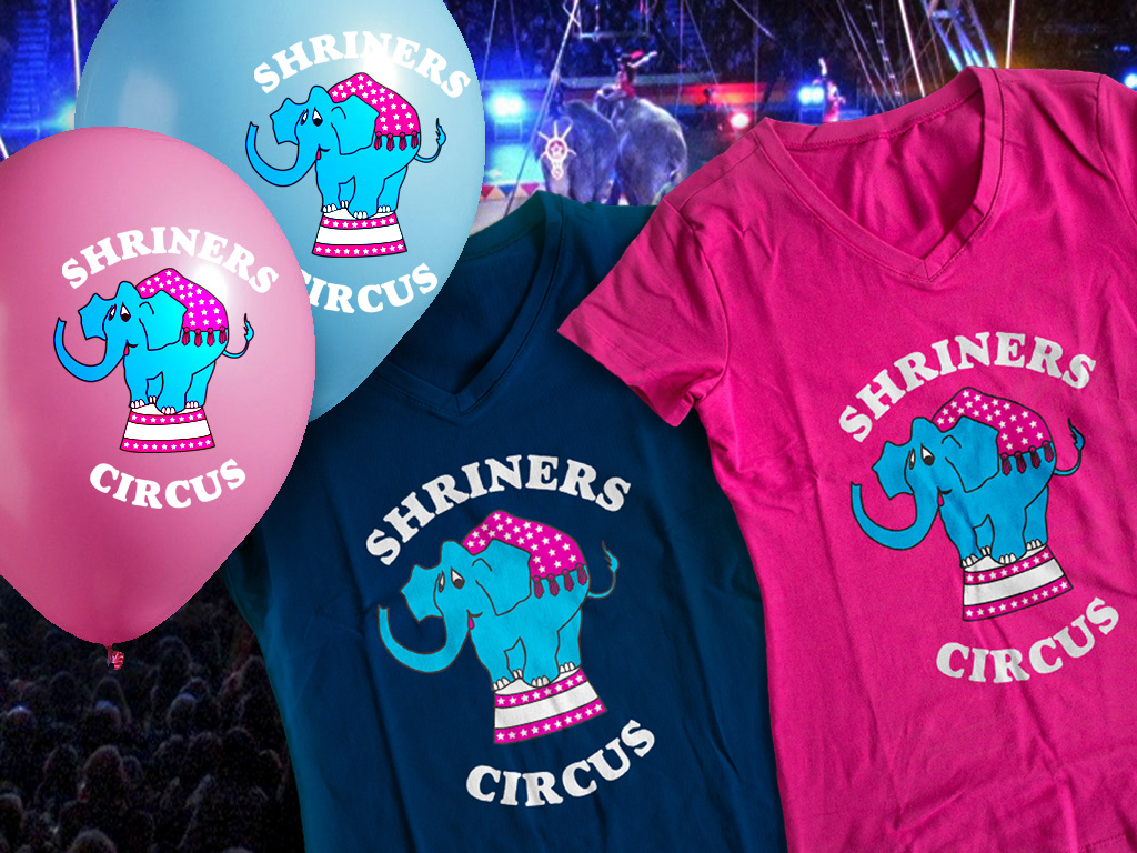 Screen Printed Shriners Circus T-shirts