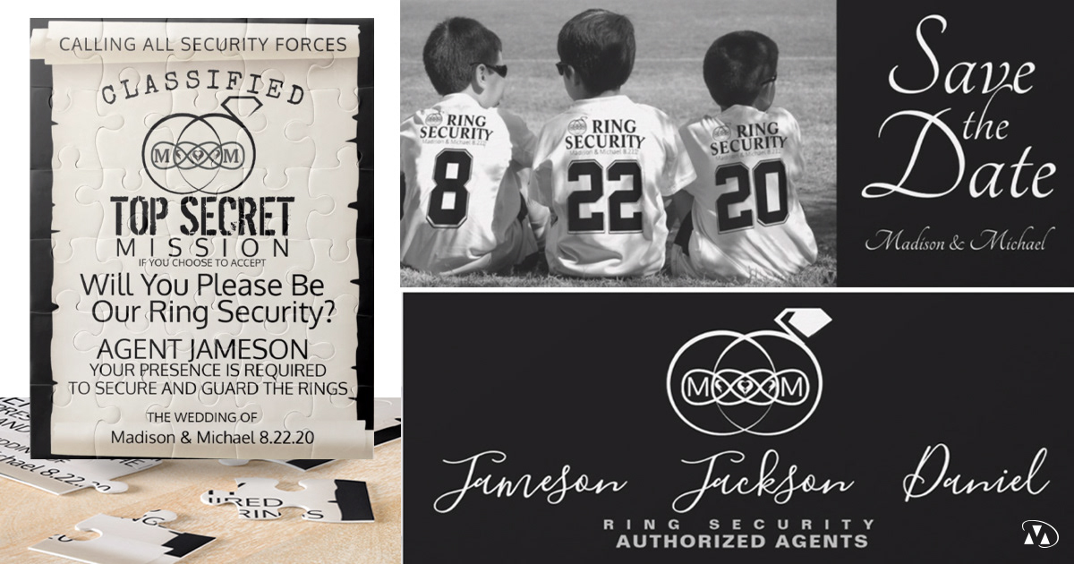save the date ring bearer photo