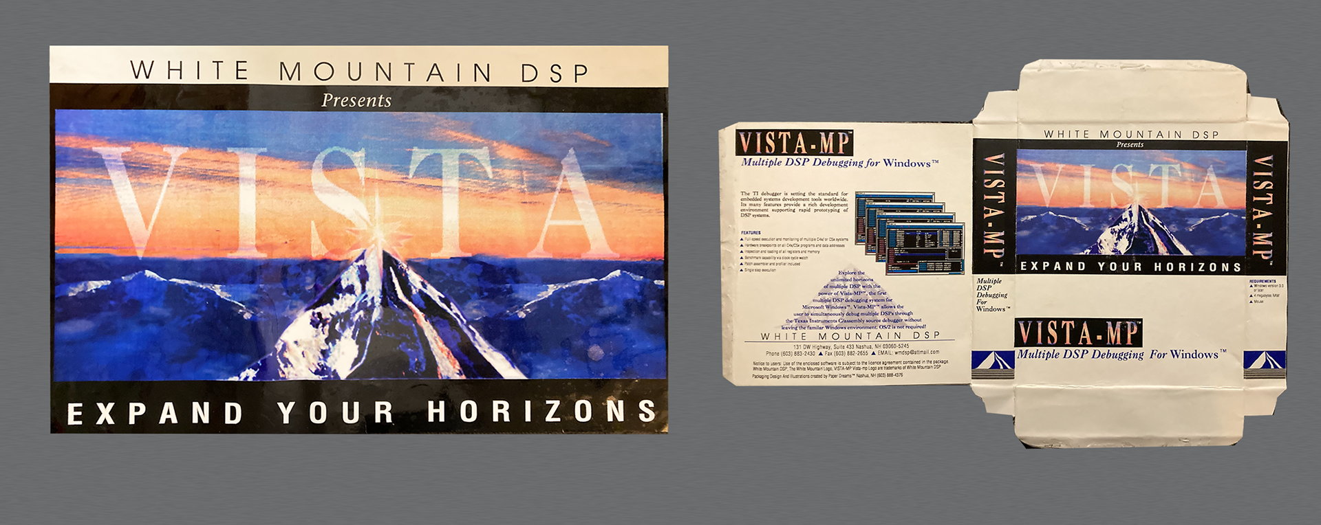 Poster design and package layout including mockup draft.