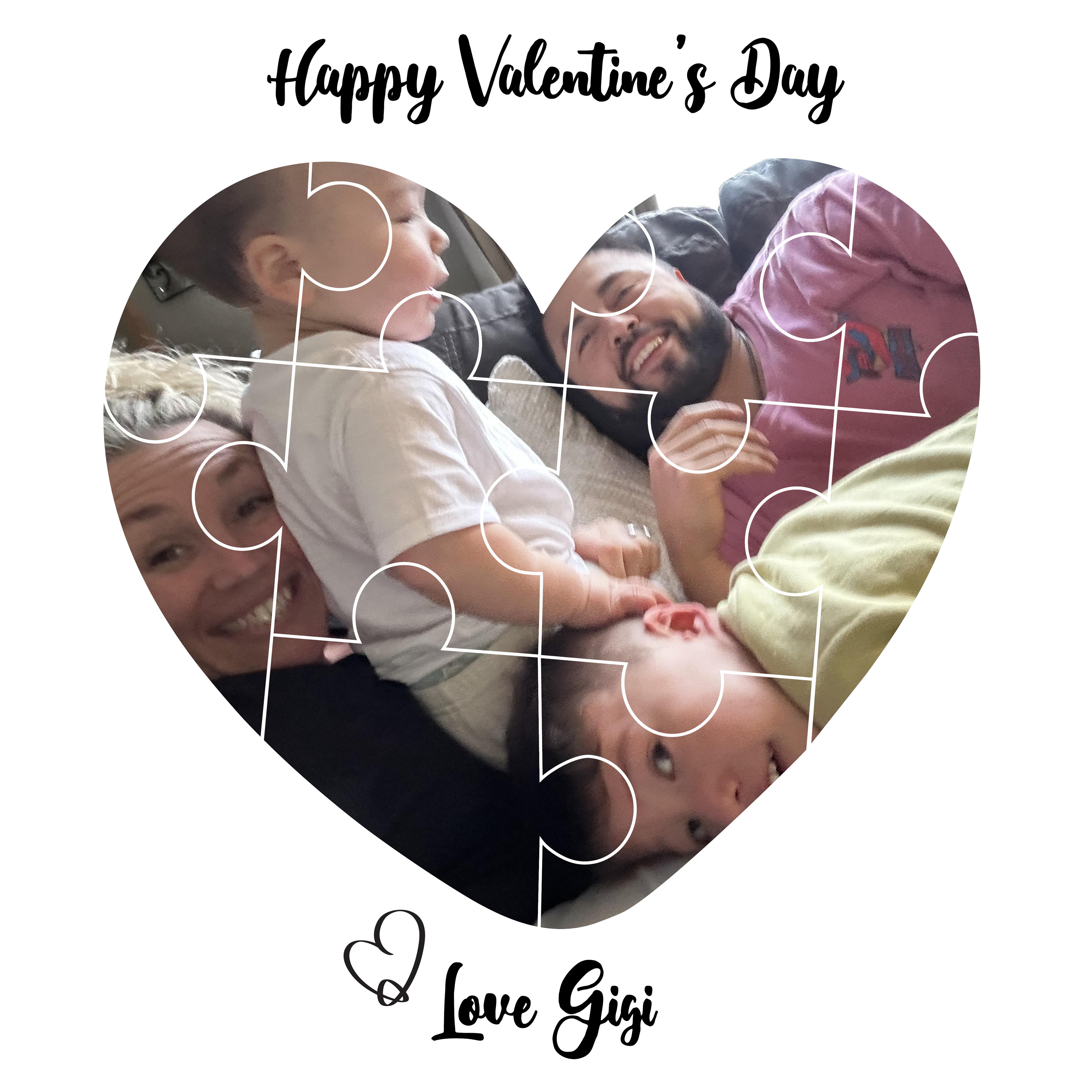 homemade photo puzzle