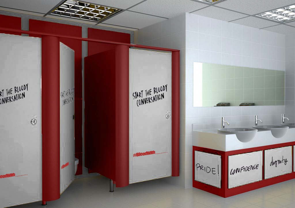 Redesign of School Toilets, using the campaign slogan.