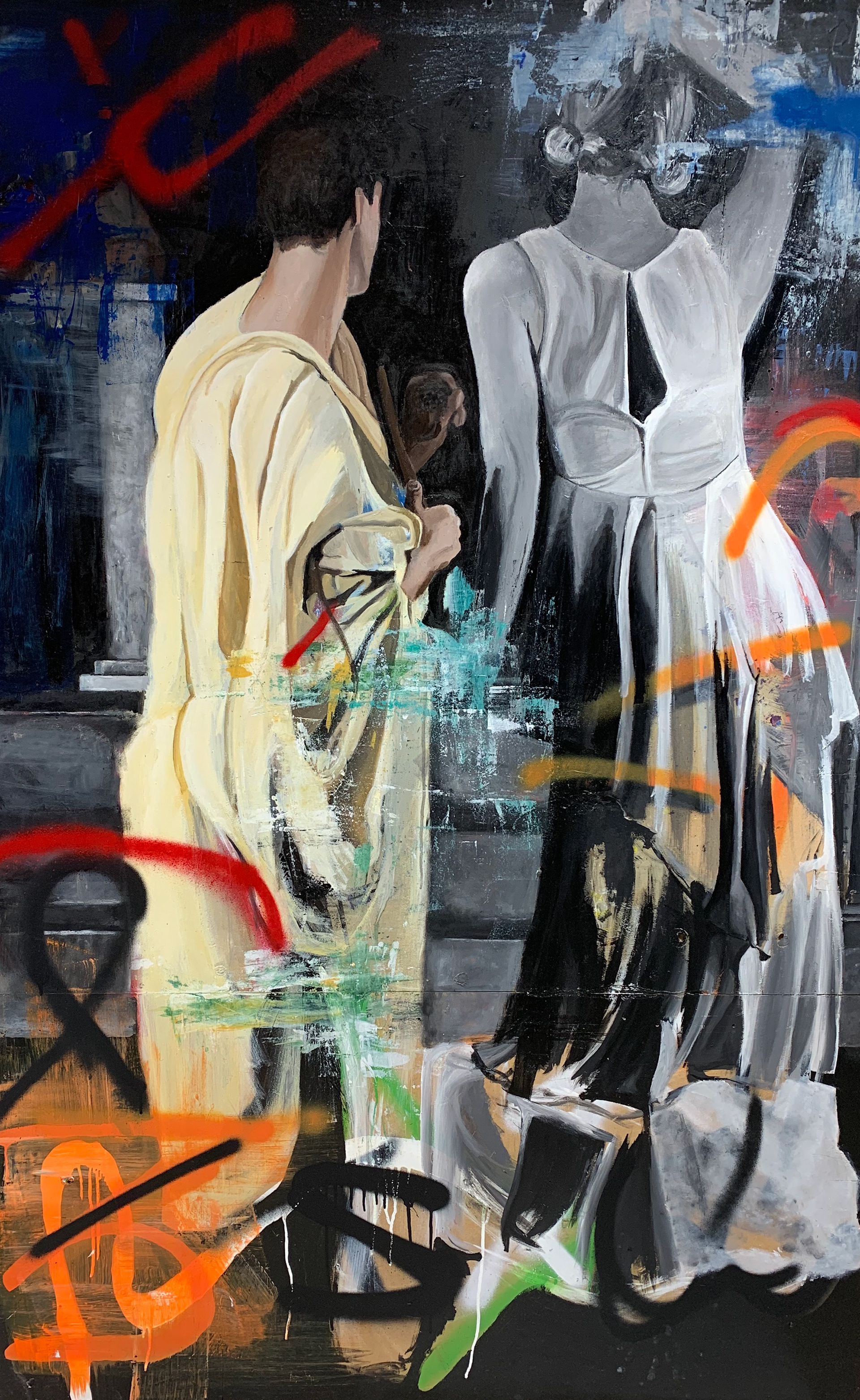 Final 6ft graffiti and acrylic painting