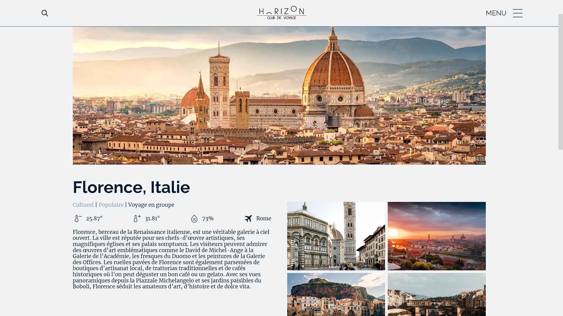 Page de destination