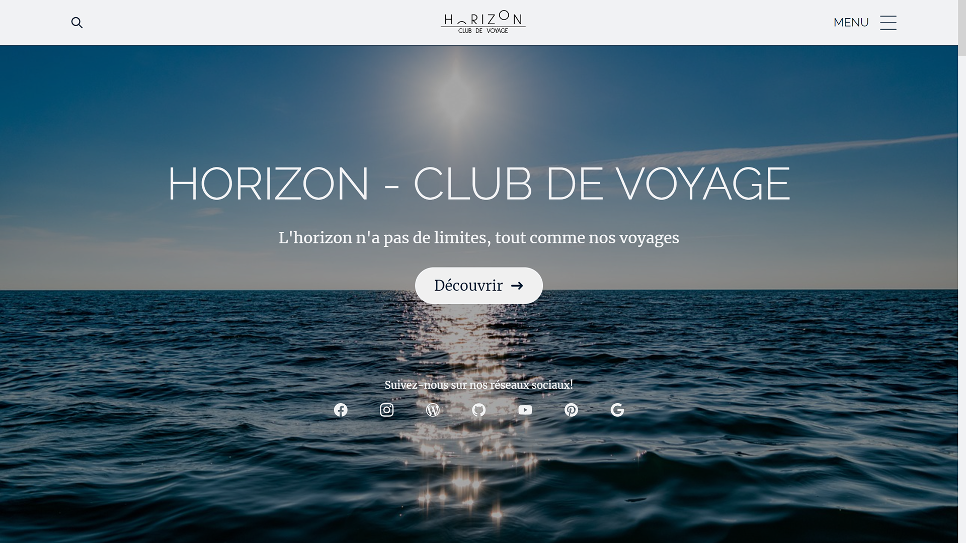 Page d'accueil