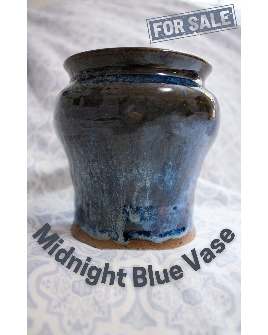 Midnight Blue Vase: This clay and glaze combo became my absolute favorite at the studio. P.S. this vase is still for sale...