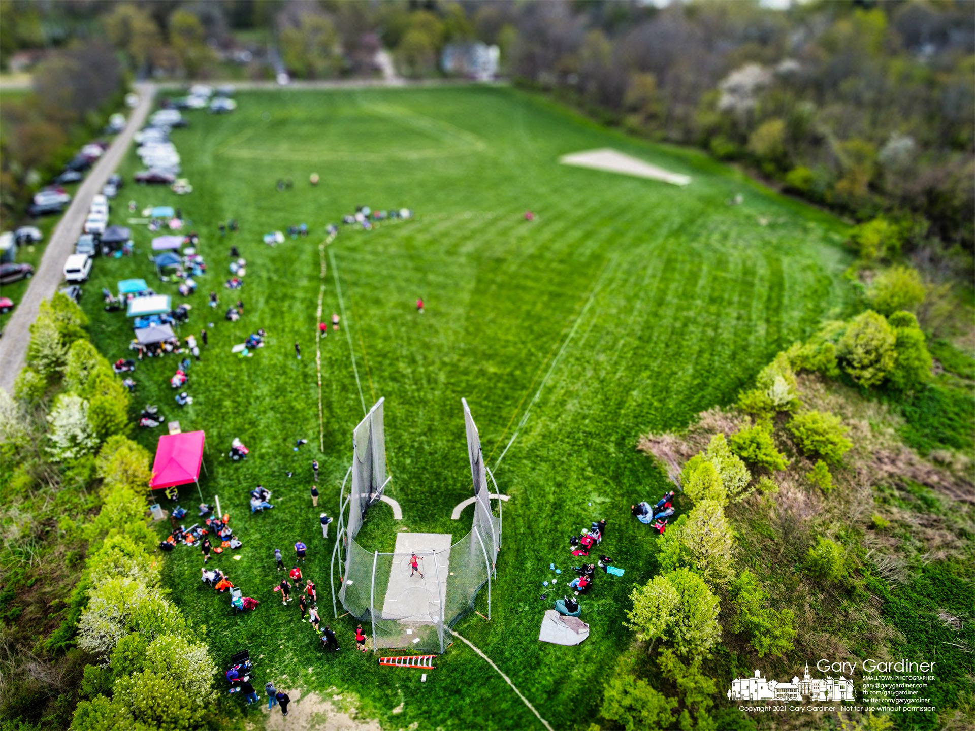A discus thrower readies himself on the throwing pad during competition Saturday at Otterbein University. My Final Photo for April 17, 2021.