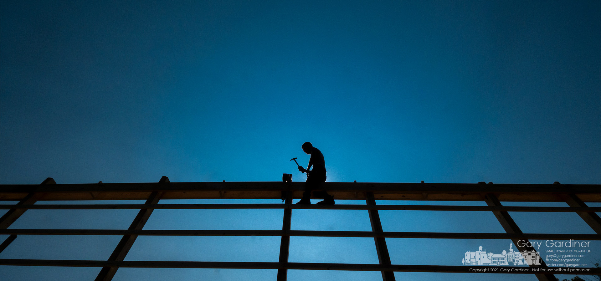 A carpenter claws away a section of a beam he cut during construction of a new barn at Tussic and Big Walnut in Galena. My Final Photo for Sept. 10, 2021. 